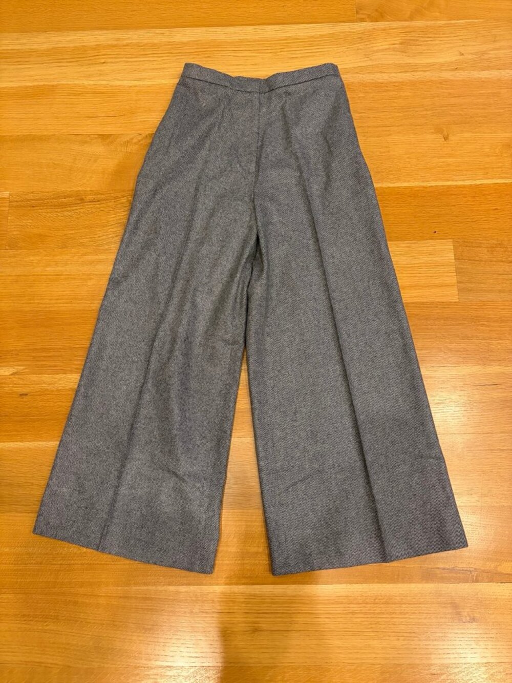 COS Gray Wool Cashmere Blend Wide Leg Trousers 26" Waist 26" Inseam
